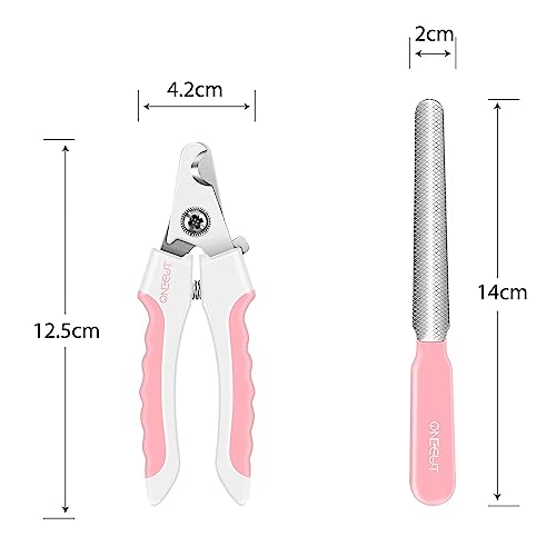 4.7" Small Dog & Cat Nail Clipper Stainless Steel Cat Claw Trimmers for Rabbits (Pink)