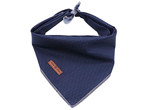 Dog Bandana for Small Medium Large Dogs (Blue Dot / Large (Pack of 1))
