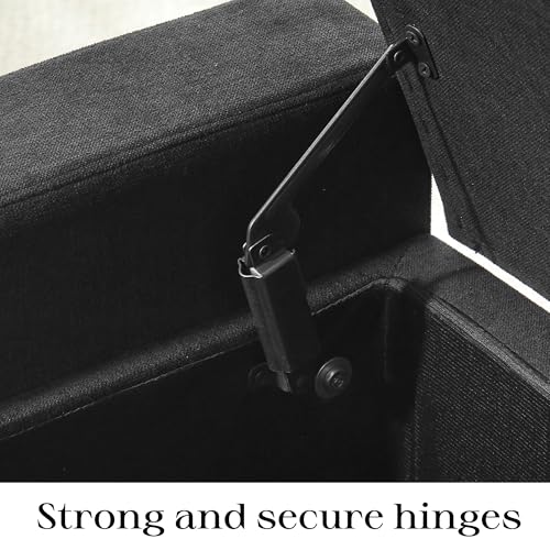Ottoman with Storage (Dark Grey)