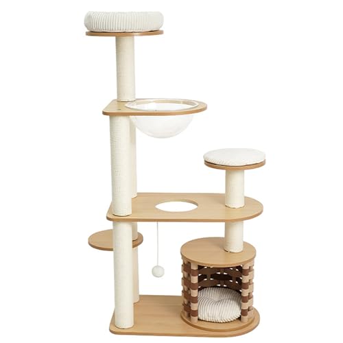 56 Inches Tall Wooden Cat Tree