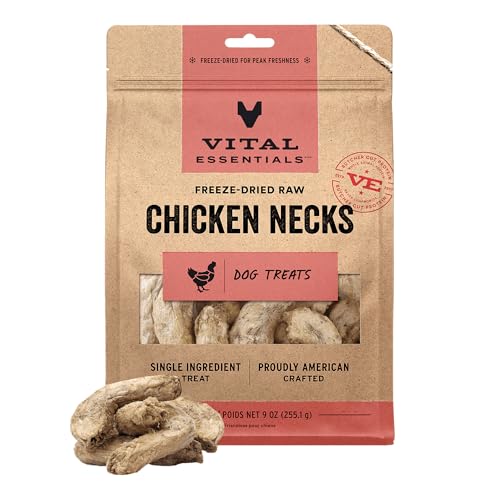 Freeze Dried Raw Chicken Necks Dog Treats (9 Ounce (Pack of 1))