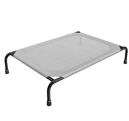 Raised Dog Bed for Large Dogs (47.75"L x 30.5"W x 8"Th / Grey)