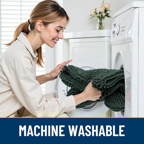 Dog Door Mat for Muddy Paws 59x32 (Green / 59"X32")