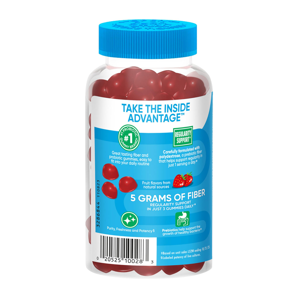 Prebiotic Fiber Supplement with Probiotics for Women & Men Digestive Health