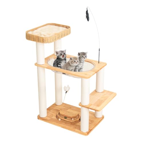 Wood Cat Tree for Large Cats (s975)