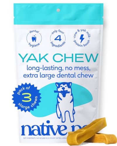 Yak Cheese Himalayan Dog Chews XLarge (3 Count (Pack of 1))