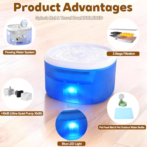 Cat Water Fountain (Blue)