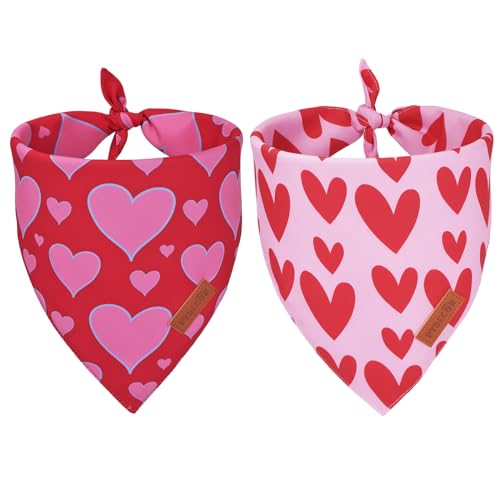 Pink Valentine Dog Bandana (X-Large / Valentine)