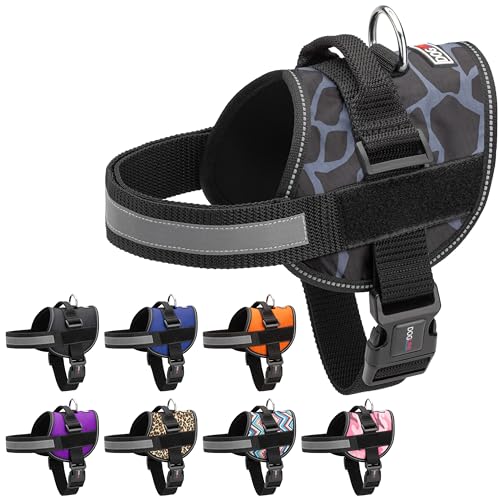 Dog Harness Reflective No (Girraffe Grey / Girth 27" to 34")
