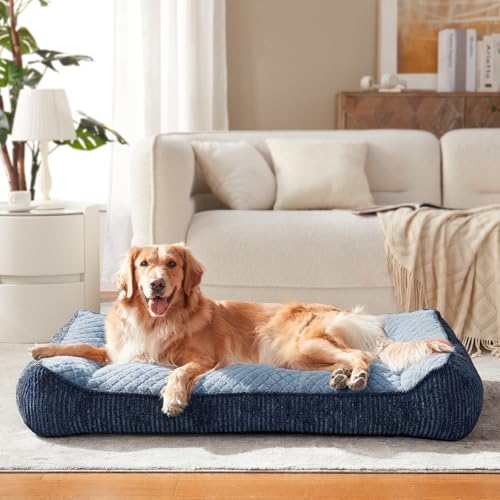 Orthopedic Dog Bed Medium Sized Dogs (L(35"L x 25"W x 8"Th) / Blue)