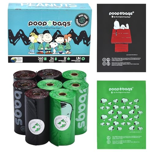 38% USDA Biobased Pet Waste Bags (Green/Black - Unscented / 360 Count (Pack of 1))