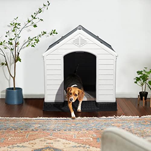 Large Dog House (Gray / 38.8"L x 35"W x 37.4"H)