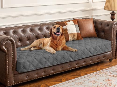 Waterproof Dog Bed Cover Pet Blanket with Anti (40x80 Inch (Pack of 1) / Darkgrey)