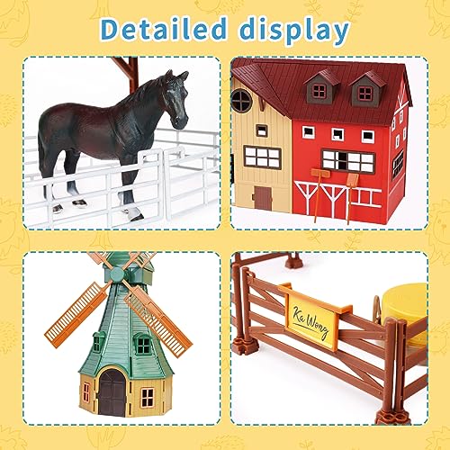 Farm Animals Figurines Toys (Farm Playset)