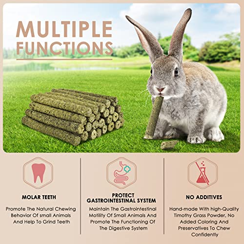 114PCS Timothy Hay Sticks for Rabbits (1.88 Pound (Pack of 1))