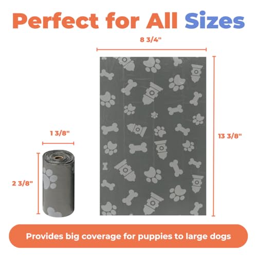 Poop Bags for Dogs (Gray / 150 Bags)
