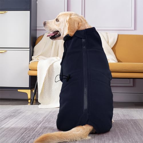 Dog Fleece Jacket (XL / Dark Blue)