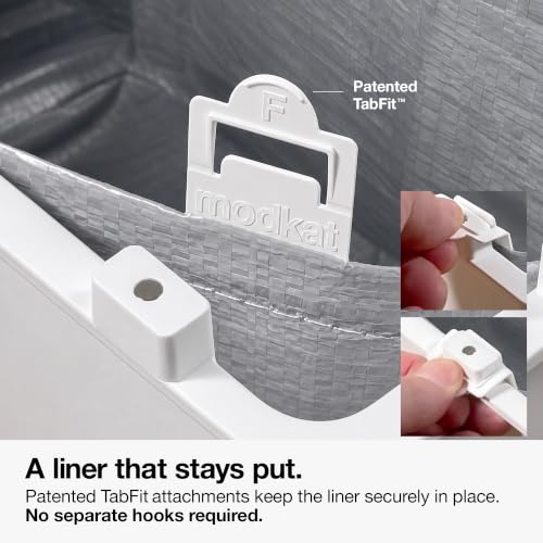 Flip Covered Litter Box (Standard - White)