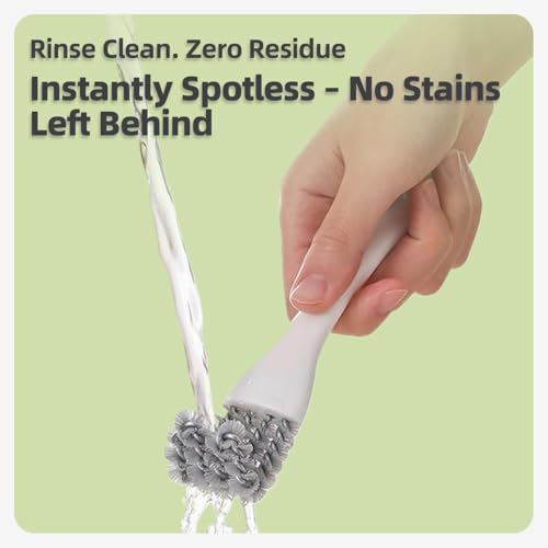 2-in-1 Bird Cage Cleaner Brush & Scoop with Long Handle and Curved Brush Head - for Parrot Perch, Kennel Cage Cleaning, Bird Cage Accessories Maintenance
