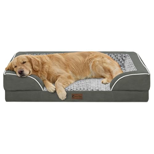 Orthopedic Dog Bed for Extra Large Dogs (Dark Grey / 42.0"L x 30.0"W x 8.5"Th)