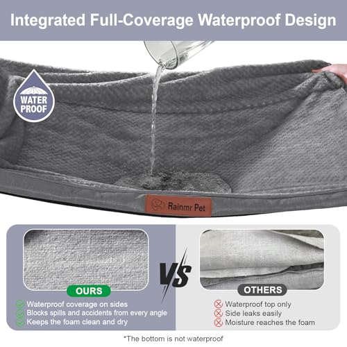 Dog Beds for Small Dogs (Fluffy Style-Dark Grey / L(36"x27"x3"))