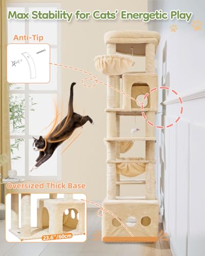 72 in Cat Tree (Beige)