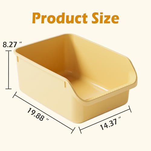 Large Cat Litter Box with High Sides (Pink)