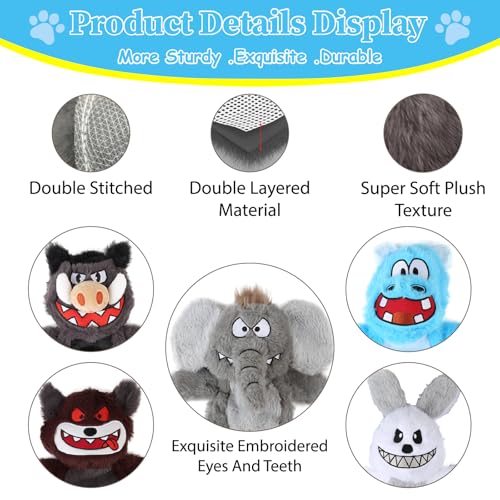 No Stuffing Dog Squeaky Toys (5 Pack)