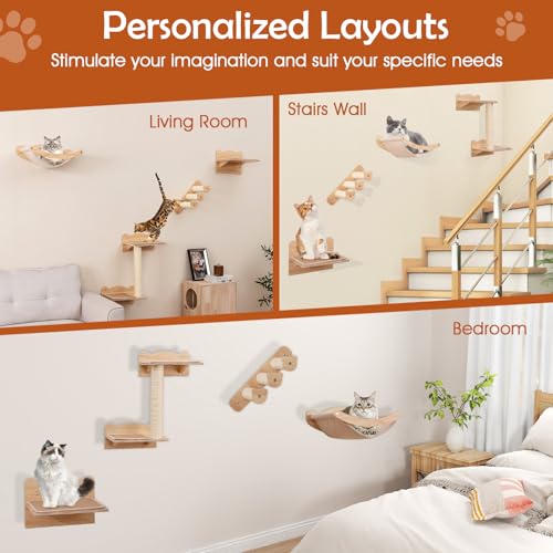 Cat Wall Shelves (4 Pieces)