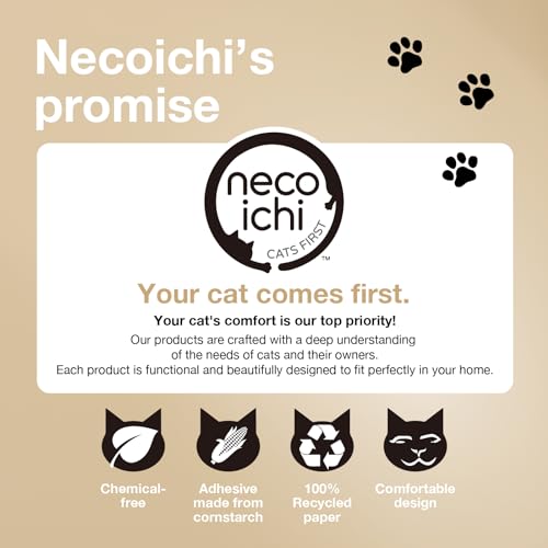 Necoichi Cat Scratcher Bowl for Indoor Cats (Regular / Oak)