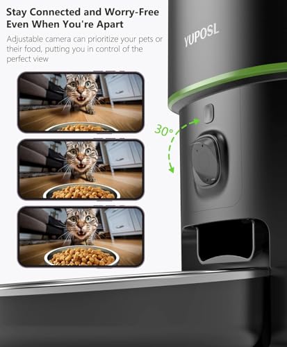 Automatic Cat Feeder with Camera (Black)