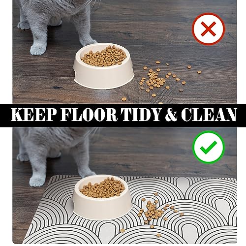 Dog Food Mats for Floors Absorbent (XL(24"×32") / 01-White)