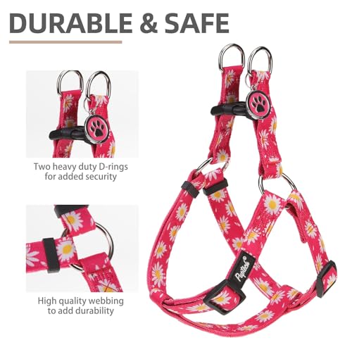 No Pull Dog Harness Large Sized Step (Fuchsia(Daisy) / Large)