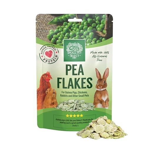 Pea Flakes Treats for Rabbits & Guinea Pigs (8 Ounce (Pack of 1))
