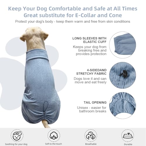Dog Pyjamas Sweater Clothing and Loungewear Suitable for Medium to Large Breeds of Dogs (Sweater Blue / 4XL)