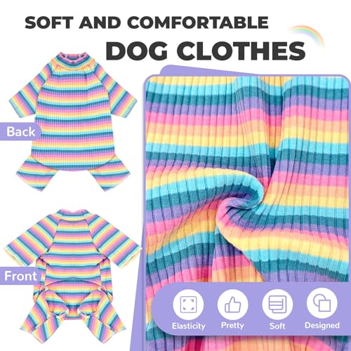 Striped Dog Pajamas Stretchy Cute Four