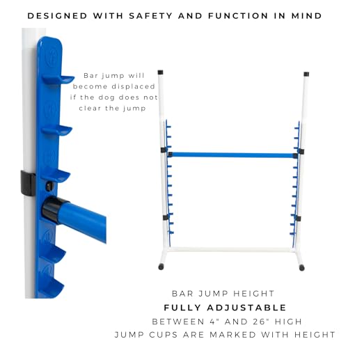 4 Pack Adjustable Dog Agility Bar Jumps w
