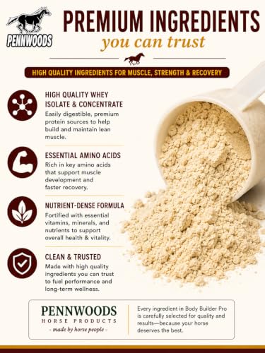 Horse Weight Gain Supplement Pro Whey Protein 49% Fat Powder 4 lb (4lb)