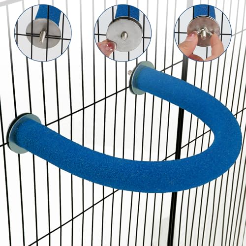 U Shaped Parrot Perch (Small / Blue)