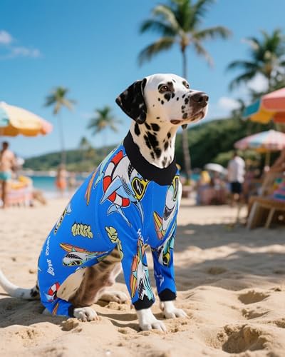 4 Pack Blue Dog Pajamas for Extra Large Dogs (XXX-Large)
