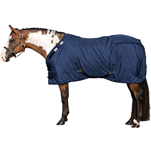 Dura Nylon Horse Stable Sheets (Horse Size 78 / V-Free | Open Front | Legstrap / Navy)