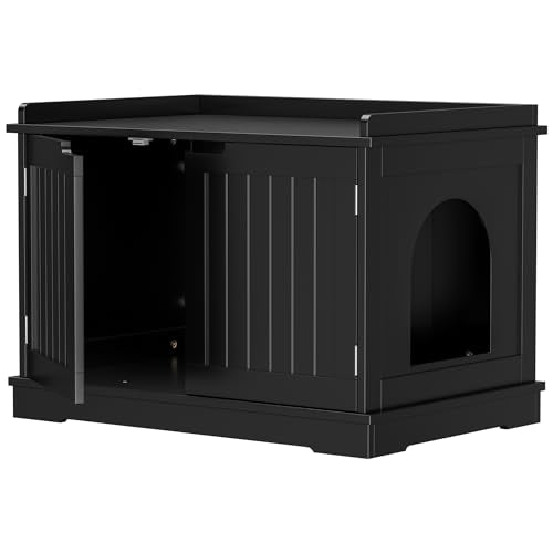 Cat Litter Box Enclosure (Black)
