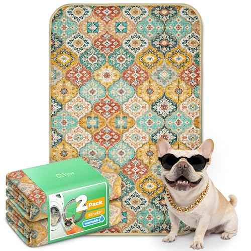 Washable Pee Pads for Dogs (Beige Gourd / 23" x 35" (2 Packs))