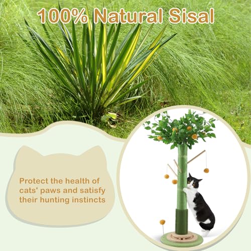 46" Tall Cat Scratching Post (Green(46" Tall))