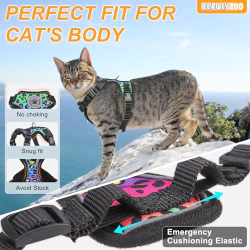 Cat Harness and Leash (Leopard Print / Medium (Chest: 16 - 20"))
