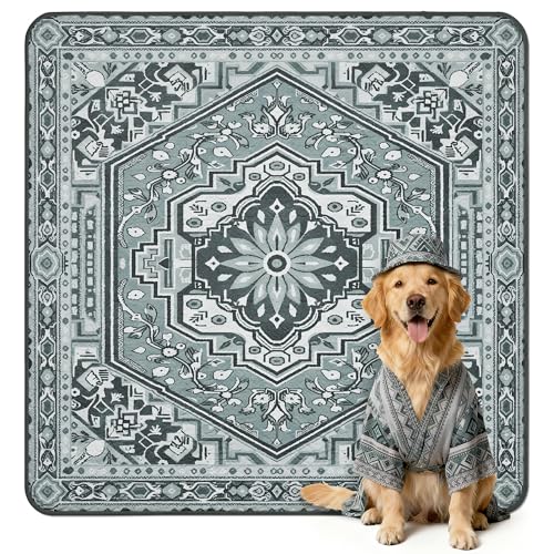 Washable Pee Pads for Dogs (Boho Grey / 63" Square (1 Pack))