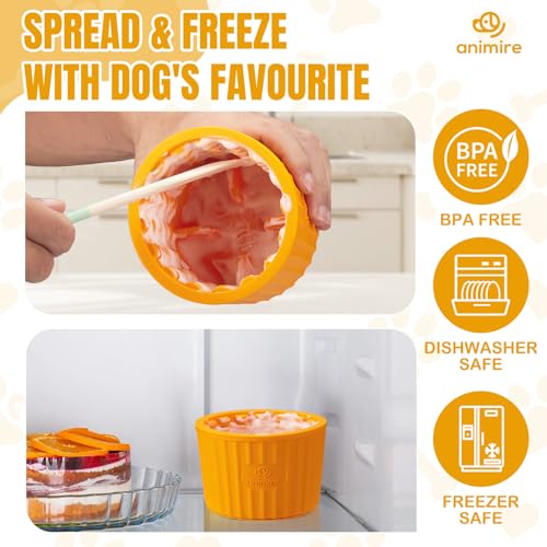 Dog Lick Bowl (M-L / Orange)