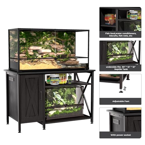 120 Gallon Reptile Tank Stand (48x24"-40-120 Gallon / Black)