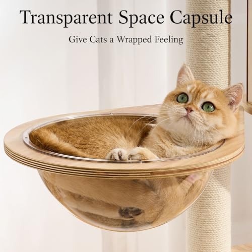 Wood Modern Cat Tree (62 Inch)