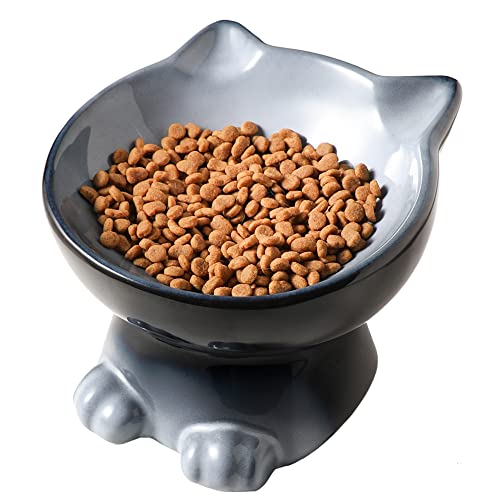 Elevated Cat Bowls (6.8 OZ / Gray)